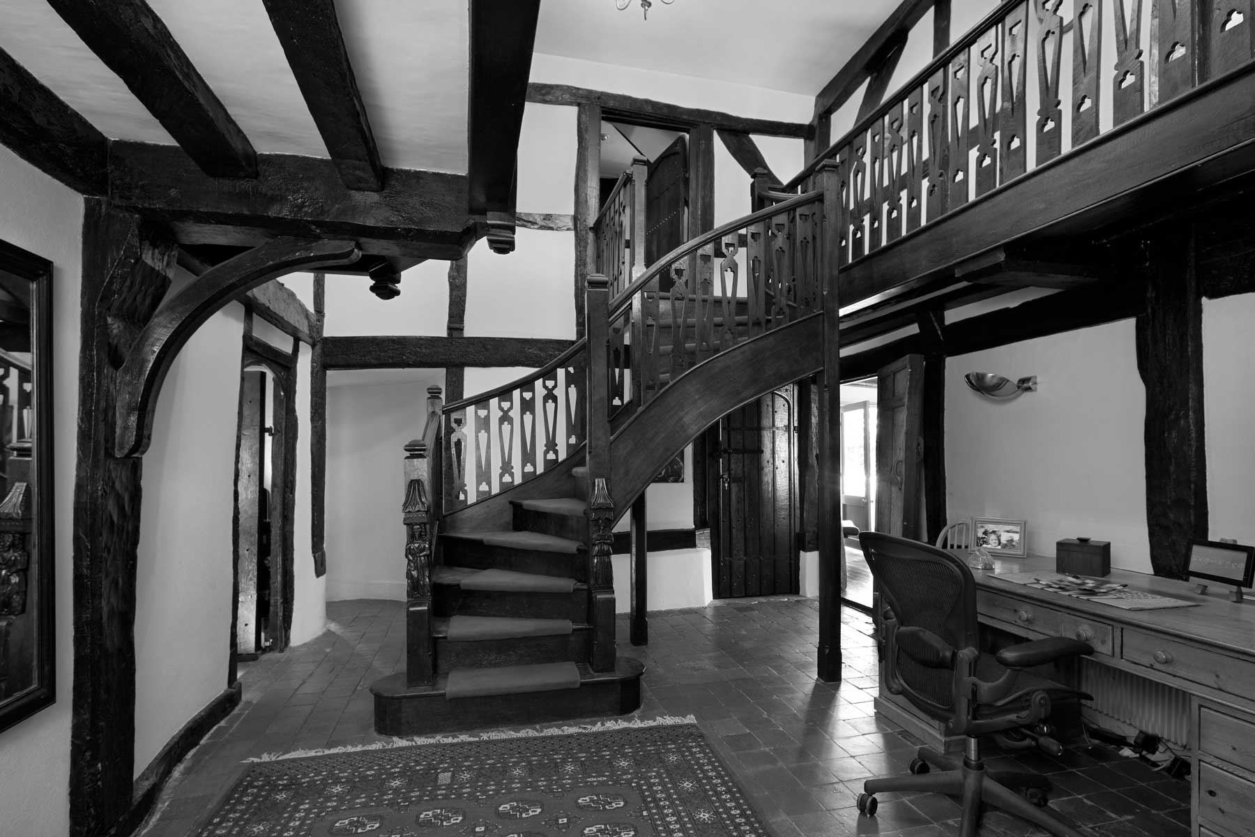 major reconfiguring of listed building stair before