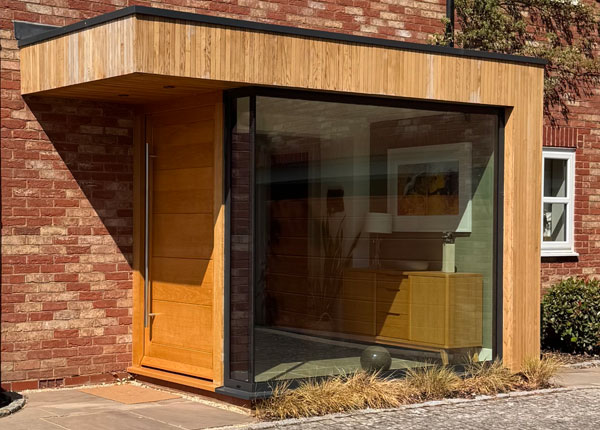 glass hall front door extension