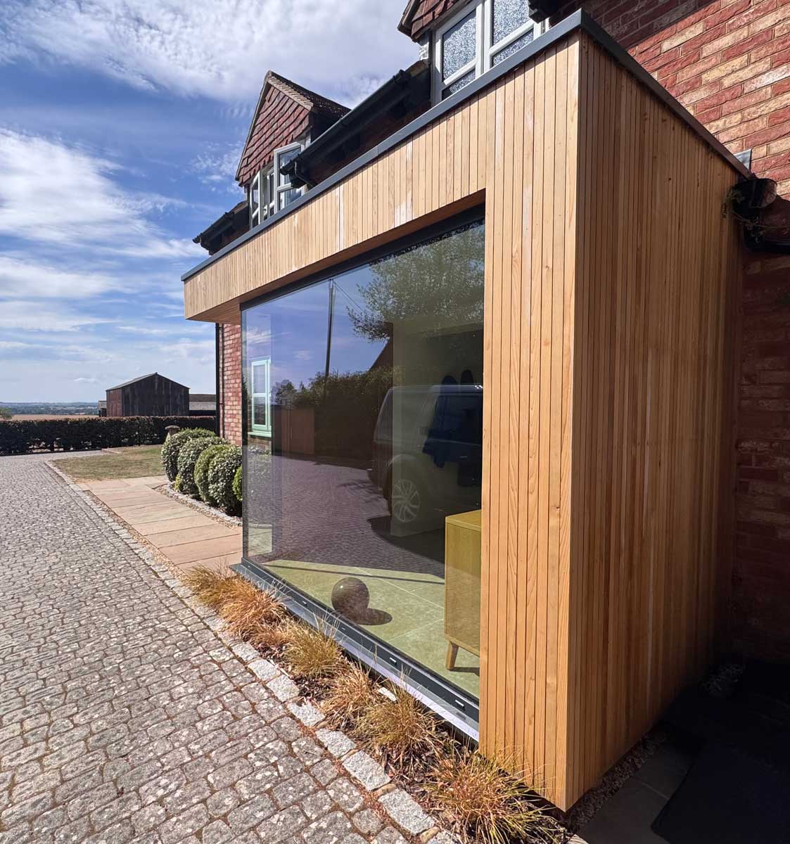 glass hall front door extension