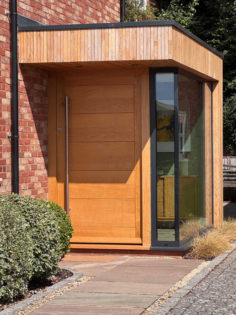 glass hall front door extension