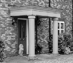 glass hall front door extension before