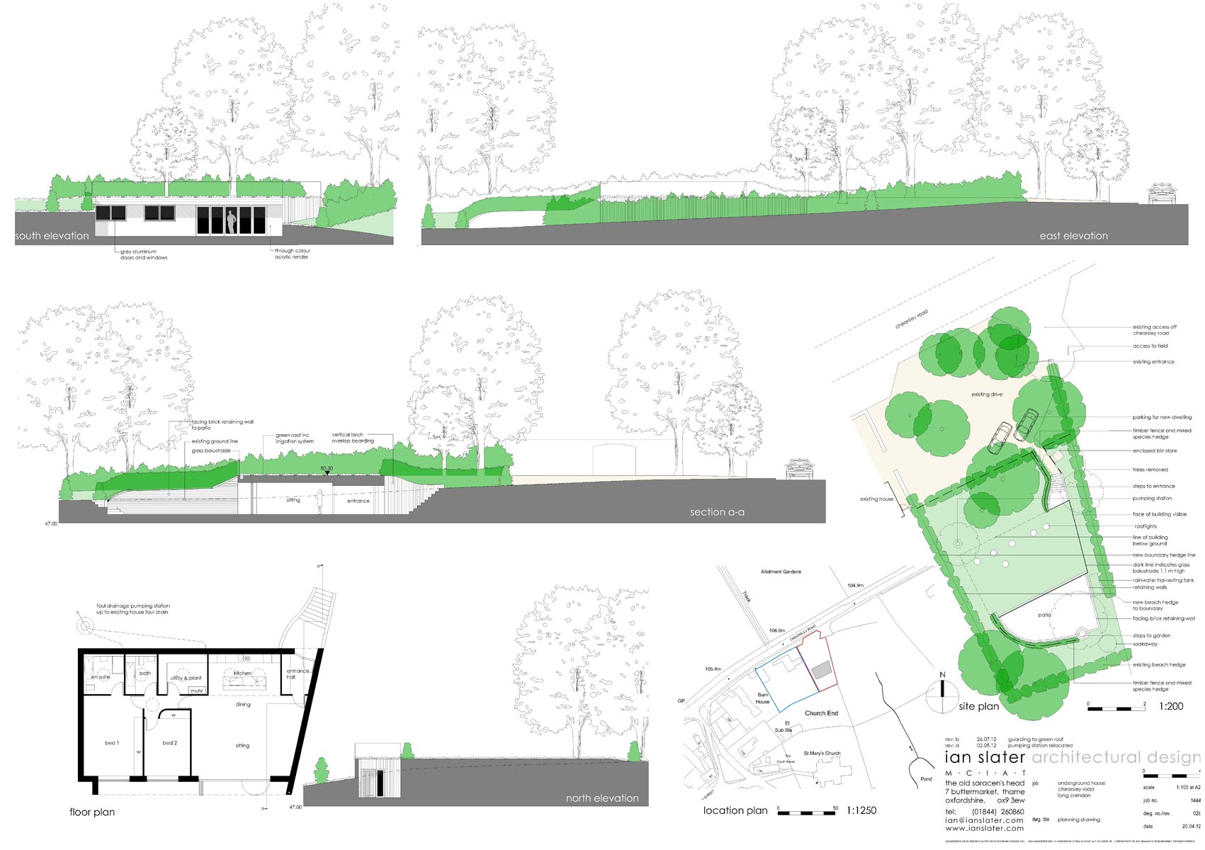Semi-underground dwelling planning drawing